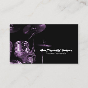 Snare et Tom Purple Drummer Carte de visite