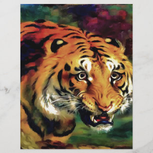 Snarling Tiger Portrait Artistique