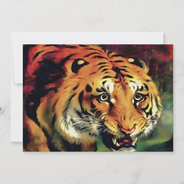 Snarling Tiger Portrait Artistique (Devant)