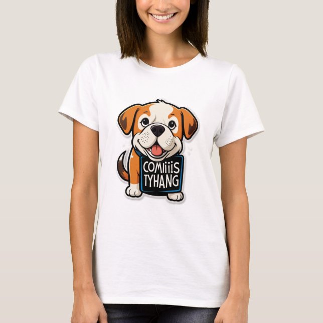 Sniff arrive - Drôle Dog Cartoon T-Shirt (Devant)