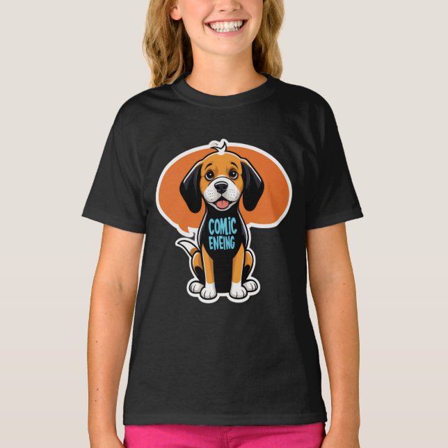Sniff arrive - Drôle Dog Cartoon T-Shirt (Devant)