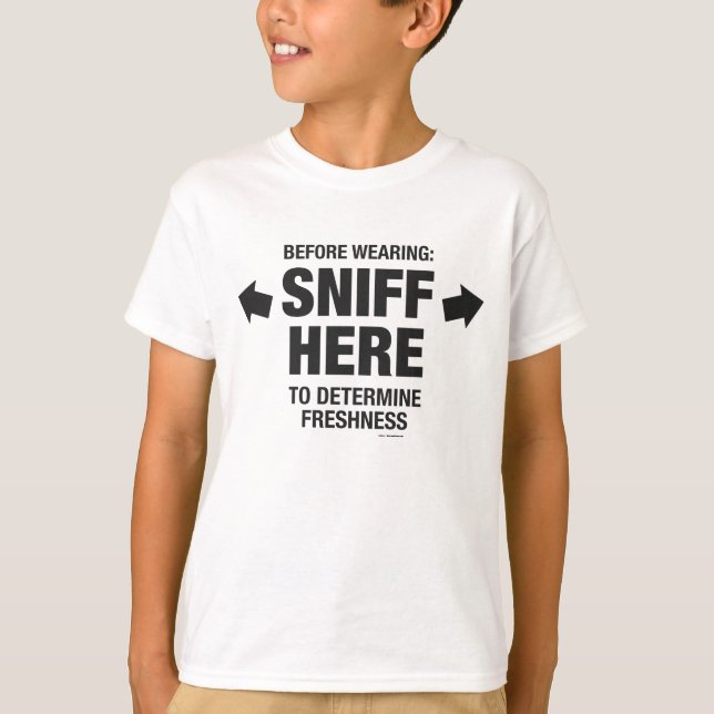 Sniff Test Funny Gag pour enfants T-shirt (Devant)