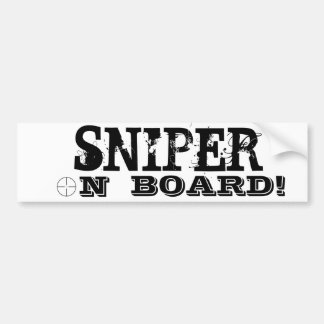 SNIPER À BORD ! Sticker de pare-chocs amusant