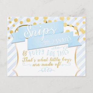 Snips & Snails Boys Faire-part Photo Carte Postale