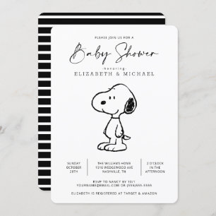 Snoopy d'arachides - Invitation Baby shower