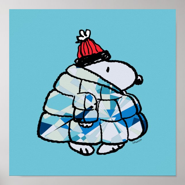 Snoopy Winter Gem Puffer Jacket Poster (Devant)