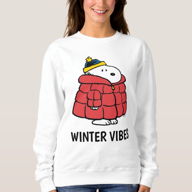 Snoopy Winter in Puffer Coat Sweatshirt (Devant)