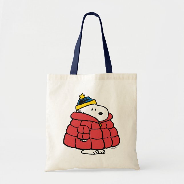 Snoopy Winter in Puffer Coat Tote Bag (Devant)