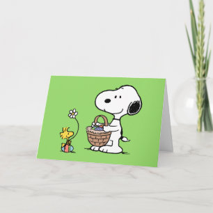 Snoopy & Woodstock   Carte de vœux de Pâques