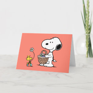 Snoopy & Woodstock Carte de vœux de Pâques joyeu