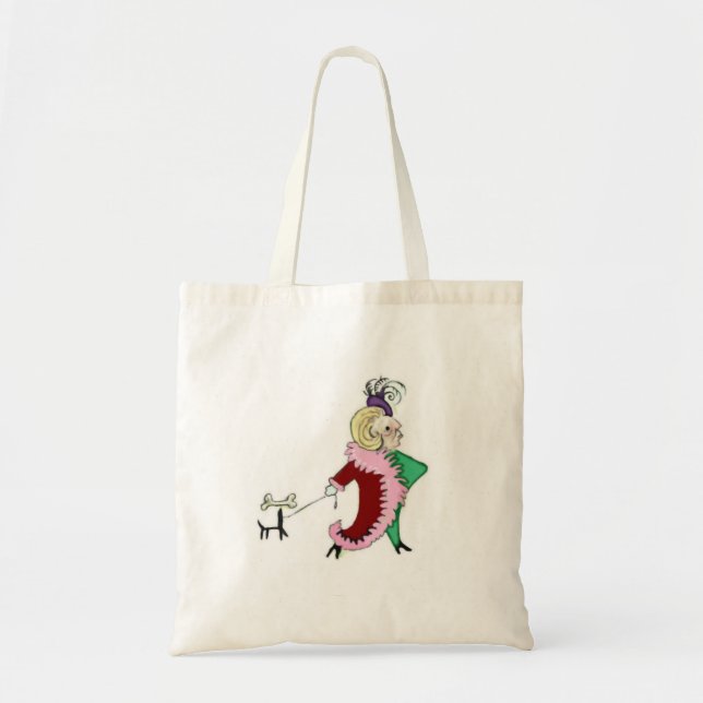 Snooty Lady avec fourrure Fourre-tout Sac d'achat (Devant)