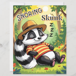 Snording Skunk Belle caricature de l'art de la p
