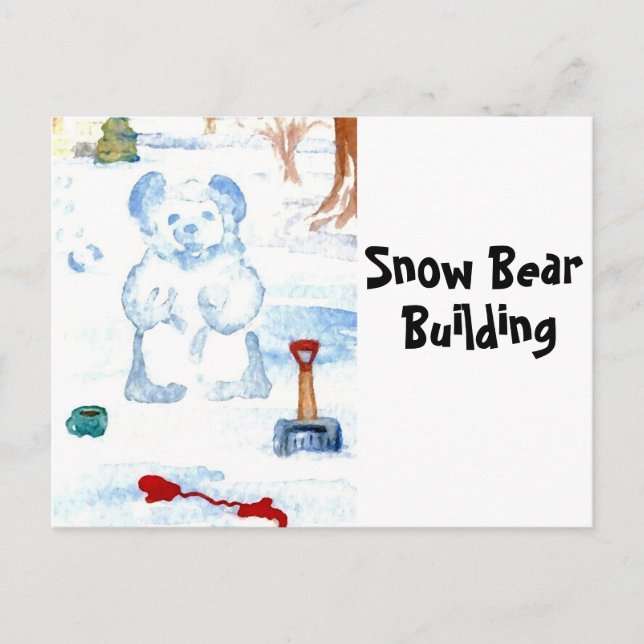 "Snow Bear Building" Designer Carte Postale 2 (Devant)
