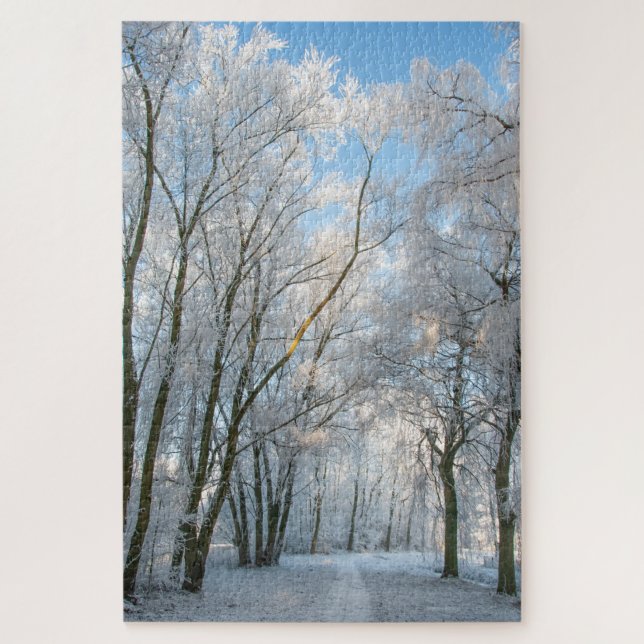 Snow Forest Path Winter, 1014 pièces Jigsaw Puzzle (Vertical)