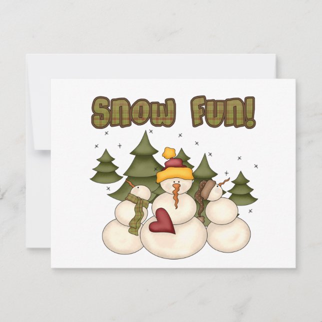 Snow Fun Deux T-shirts et cadeaux (Devant)