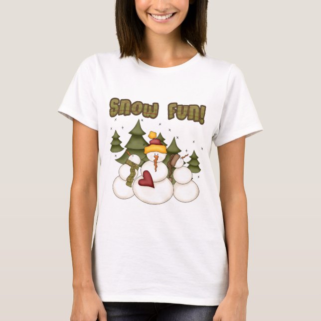 Snow Fun Deux T-shirts et cadeaux (Devant)