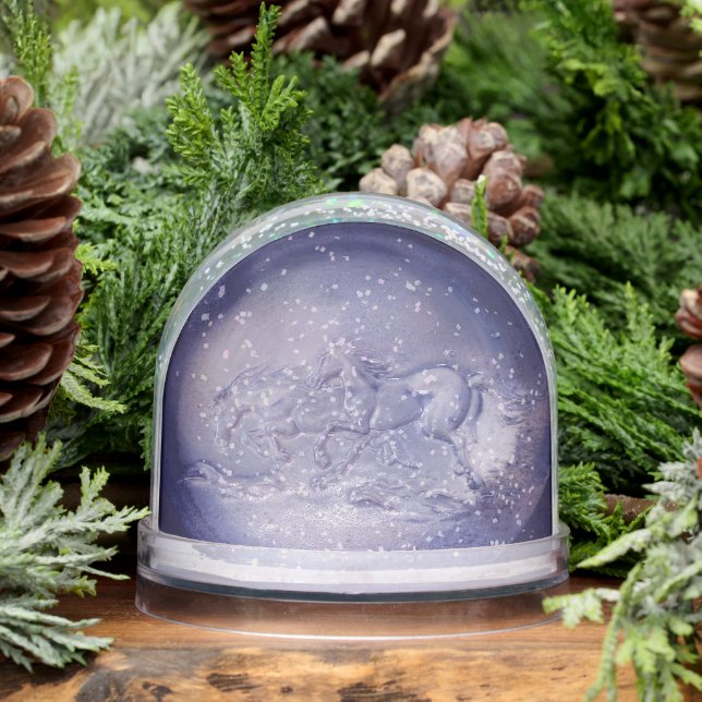 Snow Globe - Galloping Horses (Hiver)