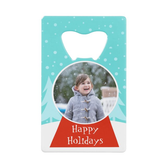 Snow Globe Holiday Photo Botter Opener (Devant)