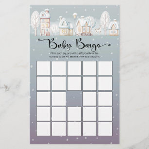 Snow house baby shower bébé jeu de bingo