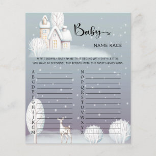 Snow House Baby shower Nom de bébé Race Jeu