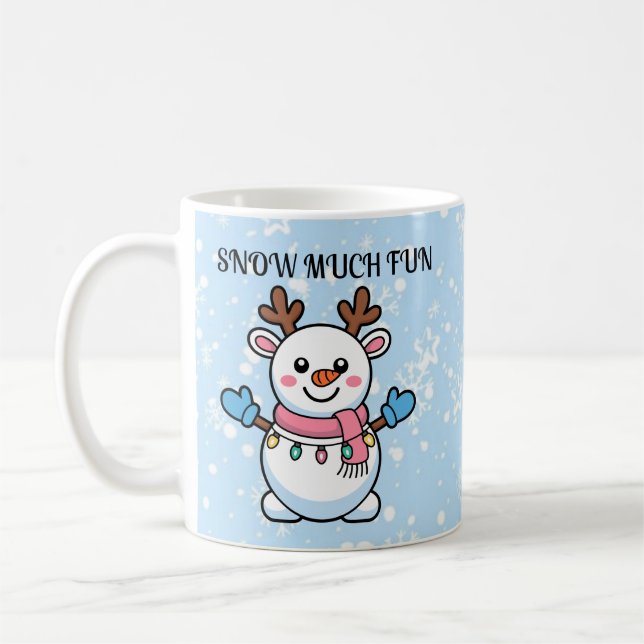 Snow Much Fun | Cute Winter Coffee Mug (Gauche)