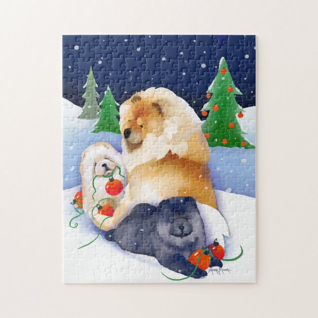 SNOWBABIES Chow 2020 Puzzle de Noël (Vertical)
