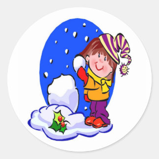 Snowball combat - Sticker