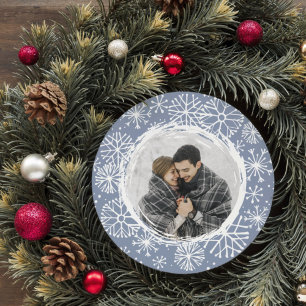 Snowball Round Carte photo de vacances Ciel