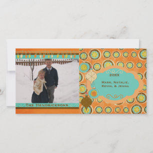 Snowball Whimsy Noël Carte photo de vacances