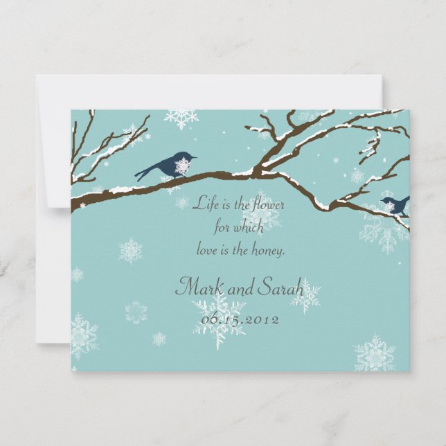 Snowbirds et Snowflakes Robin Blue RSVP (Devant)