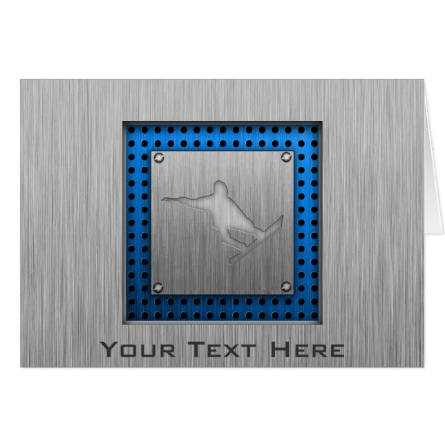 Snowboard en métal brossé (Devant horizontal)