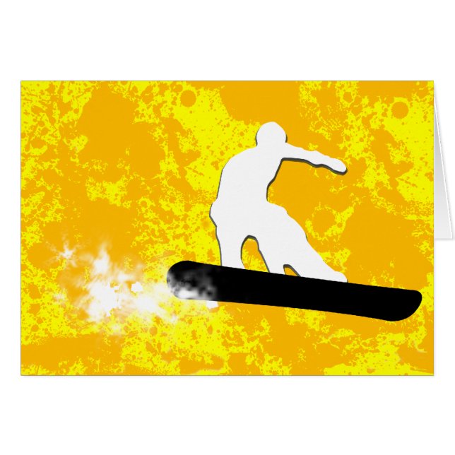 snowboard. piste en poudre. (Devant horizontal)