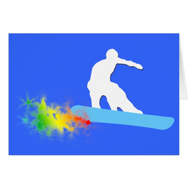 snowboard. piste en poudre. (Devant horizontal)