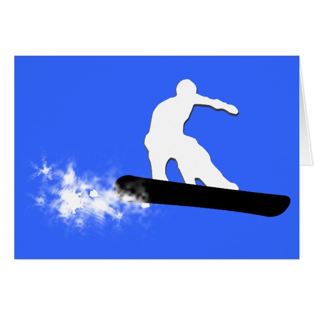 snowboard. piste en poudre. (Devant horizontal)