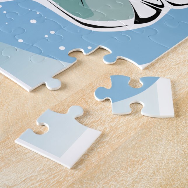Snowboard puzzle avec giftbox (Côté)
