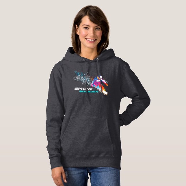Snowboard | Sweat - shirt à capuche des femmes (Devant entier)