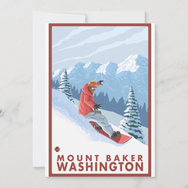 Snowboarder Scene - Mount Baker, Washington (Devant)