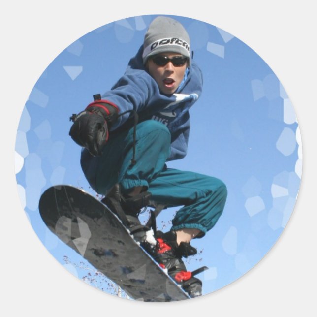 Snowboardeur dans les Stickers Neige (Devant)