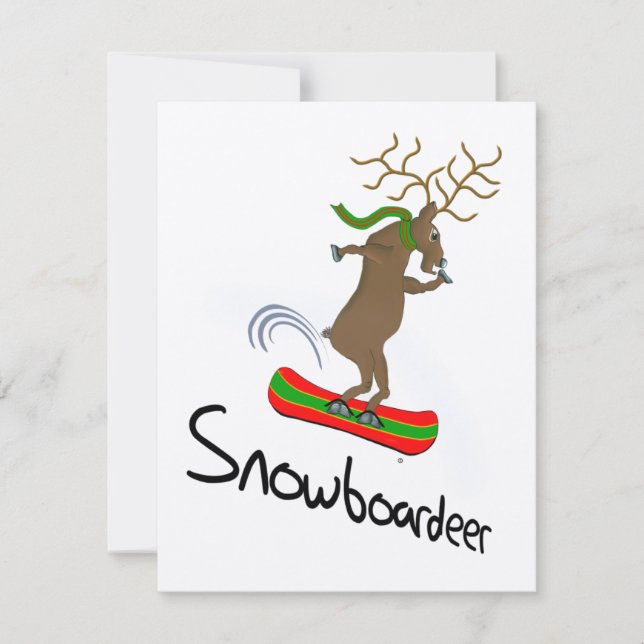 Snowboardeur Funny Snowboard Reindeer (Devant)