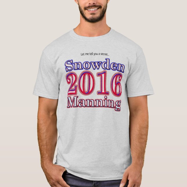 Snowden/effectif du T-shirt de l'élection 2016 (Devant)