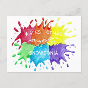 Snowdonia, Paint Splashes Carte Postale