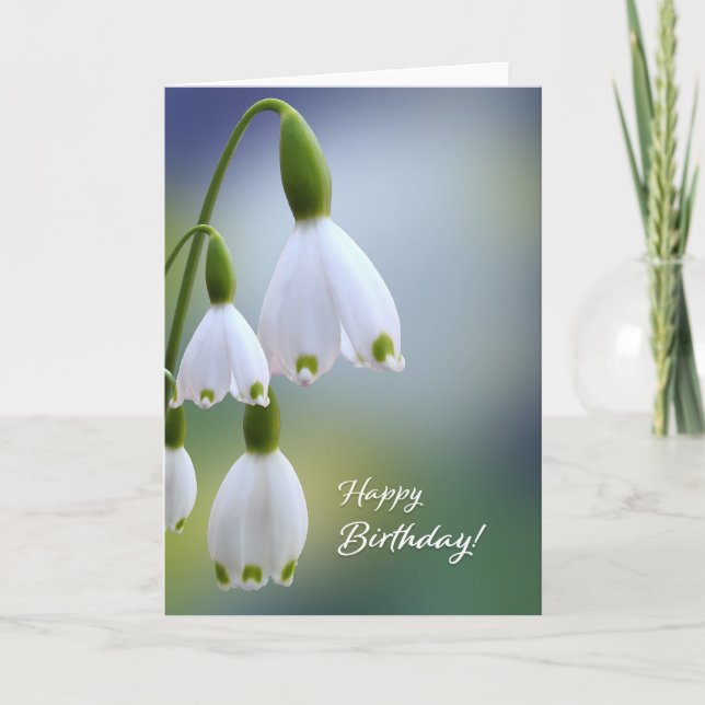 Snowdrops Bonne Carte d'Anniversaire (Devant)