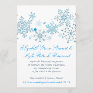 Snowflake Faire-part de mariage (Malibu Silver)
