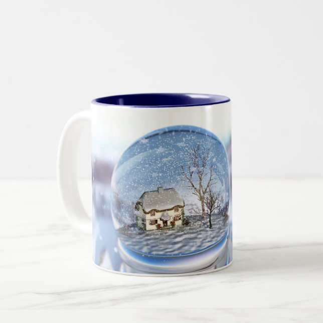 Snowflake Globe Mug (Devant gauche)