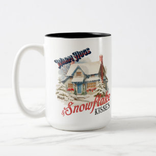 SnowFlake Kisses Mug à deux tons