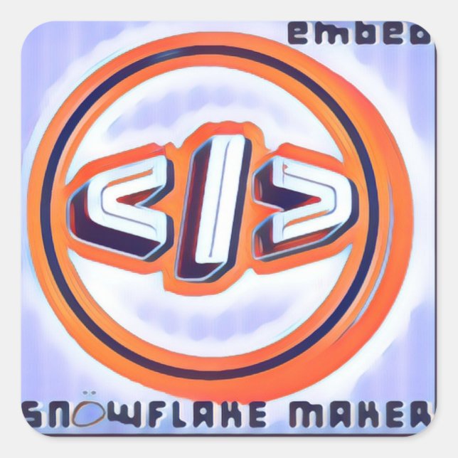 SNÖWFLAKE MAKER - EMbED - autocollant (Devant)