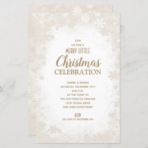 Snowflake Noël Fête Budget Invitations
