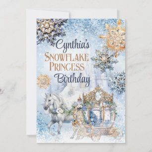 Snowflake Princess Party Invitation