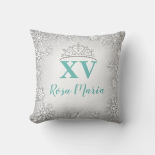 Snowflake Quinceañera Rhinestone Coussin