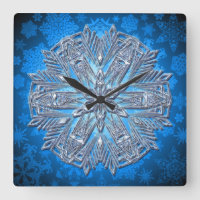Snowflakes Art 13 Horloges murales et options numé